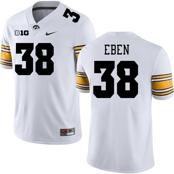 Men #38 Graham Eben Iowa Hawkeyes College Football Jerseys Stitched-White